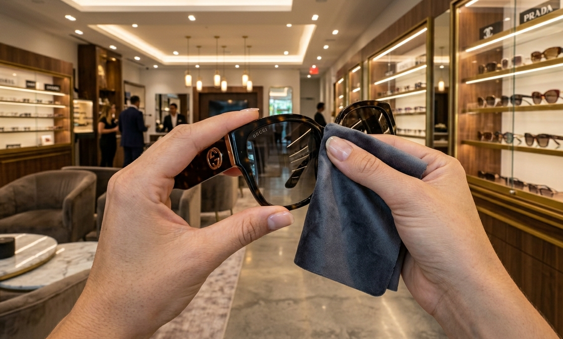 cuidado de gafas de lujo en Miami